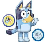 Anagram Giant 46" Bluey Airwalkers Birthday Party Supplies Foil Balloon Bouquet Decorations