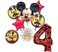 Anagram Mickey Forever 4th Birthday Party Supplies Balloon Bouquet Decorations