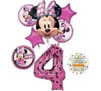Anagram Minnie Forever 4th Birthday Party Supplies Balloon Bouquet Decorations