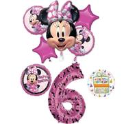 Anagram Minnie Forever 6th Birthday Party Supplies Balloon Bouquet Decorations