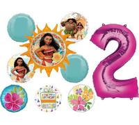 Anagram Moana 2nd Birthday Party Supplies Foil Balloon Bouquet Decorations