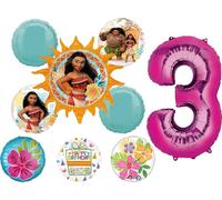 Anagram Moana 3rd Birthday Party Supplies Foil Balloon Bouquet Decorations