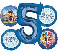 Anagram Paw Pups on Patrol 5th Birthday Party Supplies Chase Marshall Rubble Skye and Everest Balloon Bouquet Decorations