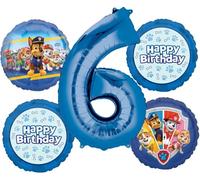 Anagram Paw Pups on Patrol 6th Birthday Party Supplies Chase Marshall Rubble Skye and Everest Balloon Bouquet Decorations