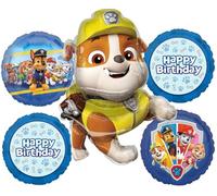 Anagram Paw Pups on Patrol Birthday Party Supplies Rubble and friends Chase Marshall Skye and Everest Balloon Bouquet Decorations