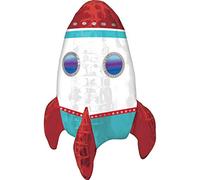 Anagram Rocket MultiBalloon Air Filled Foil Balloons 16"/40cm w x 21"/53cm h