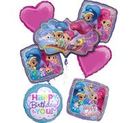 Anagram Shimmer and Shine Birthday Party Supplies 7pc Balloon Bouquet Decorations