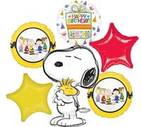 Anagram Snoopy Birthday Party Supplies Peanuts 6pc Balloon Bouquet Decorations