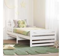 anaheim wooden extendable kids bed in white