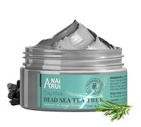 ANAiRUi Dead Sea Tea Tree Mud Mask, Deep Cleansing Clay Mask Skincare with Activated Charcoal & Tea Tree Oil for Blackhead Remover, Ance, Valentine's Day Gift for Women and Men, 120g
