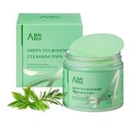 ANAiRUi Green Tea Rosemary Cleansing Pads, Centella Exfoliating Face Pads for Exfoliates, Refreshes, Controls Oil, Refines Pores, Dead Skin, Make-up Remover, Ideal for All Skin Types, 50pcs