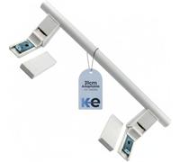 ANAKEL HOME Fridge Handle Replacement 7432602 Compatible with Liebherr Fridge, Fridge Handle | Includes 2 Decorative Caps, White, 31 cm