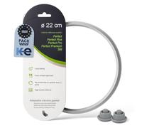 ANAKEL HOME Pack of 22 cm Pot Gasket and Set of 2 Pressure Indicator Gaskets Compatible with WMF Perfect Express Pot | for Older Models of Handle, Adaptable Replacement, Silicone