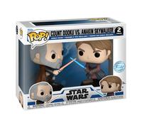 Anakin Skywalker vs Count Dooku US Ex Pop! Vinyl 2pk
