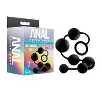 Anal Adventures L - Beaded Black Anal Dildo