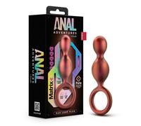 Anal Adventures Matrix Duo Loop Bronze Soft Silicone Double Bead Butt Plug
