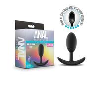 Anal Adventures Platinum M - Black Medium Anal Plug