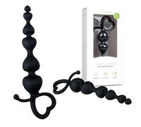 Anal Beads Heart Shape Silicone Butt Plug Sex Toy Pleasure Black Toys Soft