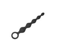 Anal Beads Silicone Butt Plug for Beginner, Silicone Anal Beads Butt Plug for Women Men, G Spot Vaginal Prostate Massager, for Adult Toy Gay Lesbian SM Masturbation Sex Toy Women (Black-1)