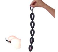 Anal Beads XXL with 5 Balls 39.5cm Ø3.5cm Silicone Black 250 Grams Anal Balls for Men and Women Anal Pearls with Handle Comfortable Sex Toy Anal Anal Chain Large Anal Beads Anal Toy FOPS A103M