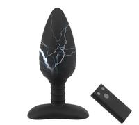 Anal Butt Plug Electric Shock Anal Plug Vibrator Wireless Remote Control Masturbator Sex Machine Vibrator 10 Frequency Sex Toys for Men Women