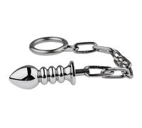 Anal Butt Plug Inserting Toys Metal Chain with Penile Ring Cock Ring Anal Training Sets for Beginners Prostate Massager Clitoral G-Spot Stimulator for Couples Advanced Players