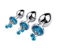 Anal Butt Plug Large Medium Small Metal Anal Beads Butt Plug Set Bell Rings Pull Ring Lead Heart Jewelry Gay Anus Sex Toys Men Women