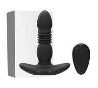 Anal Butt Plug Telescopic Vibrating Butt Plug Anal Vibrator Wireless Remote Buttplug Sex Toys Anal Dildo Prostate Massager(with Box)