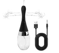 Anal Douche Automatic Enema Bulb, Rechargeable Personal Hygiene Cleaning Kit with 5 Nozzles and 3 Water Pressure Modes, Portable Deep Cleaning Device with Silicone Bottle for Home Bathroom and Travel