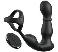 Pipedream Anal Fantasy Ass-Gasm - rotating-head anal vibrator with penis ring (black)