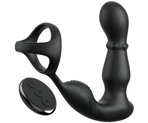 Anal Fantasy Elite Ass-GASM Slide & Glide Vibrator, Black, 19 cm