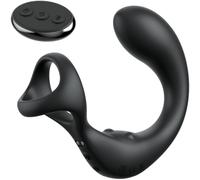 Anal Fantasy Elite Ass-GASM Taint-Alizer Vibrator, Black, 14 cm