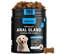 Anal Gland Chews for Dogs, Constipation Relief, Chicken Flavor, 150 Count | Fiber Blend with Pumpkin Seed, Carrot Powder and Dandelion Root Eases Tummy Trouble, Active Up to 24 Hours