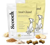 Anal Gland Supplement for Dogs, Fibre Chews, Firm Stools, 120 Chews | Psyllium Pumpkin Flaxseed Beet Pulp Blend, Banana Apple Coconut Flavour, Vet Formulated, Weight Based Dosing, All Breeds