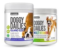 Anal Gland Support & 10-in-1 Multivitamin Bundle - Natural, Vet-Formulated, Gluten-Free Chews for Dogs - 2-Pack