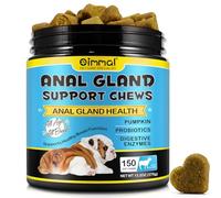 Anal Gland Support for Dogs, Dog Anal Gland Fibre Supplement Soft Chews with Pumpkin Puree, Digestive Enzyme & Probiotics, Support Healthy Anal Gland, Bowel & Digestion, Beef Flavor - 150PCS