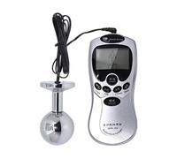 Anal Plug Electric Shock Anal Plug Stimulator Stainless Steel Butt Plug Balls Electro Sex Toys Men Prostate Massage Estim Buttplug