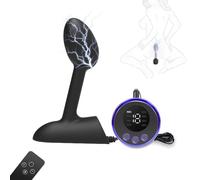 Anal Plug Electric Shock Butt Plug, Adult Sex Toys with Wireless Remote Control, E-Stim Anal Plug Dilator Silicone Electric Shock Anal Buttplug for Prostate Stimulation Toy for Men