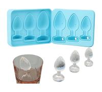 Anal plug ice cube maker silicone mould (blue)