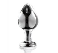 Anal plug icicles number 25 in glass, Department Couple, Color White