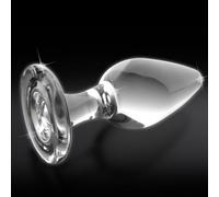 Icicles No. 26 - Tapered Glass Anal Plug (Transparent)