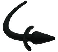 Anal Plug - Tail Of Medical Silicone Dog Toys Adults Wellness Art Sexual Sex Butt Plug Dog Tail, black
