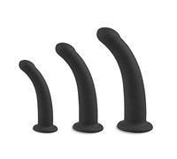 Anal Plug Trainer Kit,3 Piece Strap-on Harness Dildos with Strong Suction Cup Prostate Massage G-Spot Stimulation Butt Plug Training Set for Beginners Advanced Users