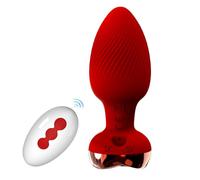 Anal Plug Vibrator Butt Plug Sex Toy,Remote Control Vibrating Anal Plug and Prostate Massager Rose Toy,10 Frequency Adult Sex Toys and Games Butt Plug Couples Sex Toys,Rose