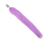 Anal Plug with Sexy Tail for Cosplay, Adult Sex Toys of Stainless Steel Anal Plug for Beginner Women Men Couple (Purple)