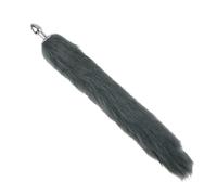 Anal Plug with Sexy Tail for Cosplay, Adult Sex Toys of Stainless Steel Anal Plug for Beginner Women Men Couple (Grey)