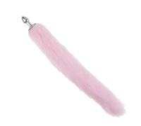 Anal Plug with Sexy Tail for Cosplay, Adult Sex Toys of Stainless Steel Anal Plug for Beginner Women Men Couple (Pink)