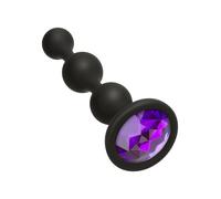 Anal plug with silicone stone soft ball penis dilator mini dildo
