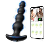 Anal Toy Anal Plug Vibrator - Vibrating Anal Beads with App Control 9 Vibrating Modes, Rechargeable Silicone Prostate Massager & G-spot Vibrator, Adult Sex Toys Buttplug for Men Women Couples Pleasure