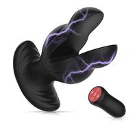 Anal Toys Vibrating Butt Plug, Large Anal Plug Vibrator with 8 Electric Shock & Vibrations, Anal Dilator Remote Control Vibrators, Prostate Vibrator Expanding Anal Sex Toys for Gay, Men & Women
